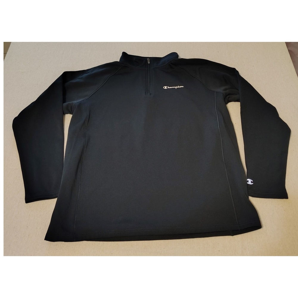 Champion Performance Quarter Zip Long Sleeve Pullover Black XL 6